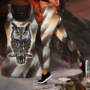 Owl legging + hollow tank combo QB05162001-Apparel-HG-S-S-Vibe Cosy™