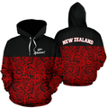 New Zealand - Aotearoa X Maori Tribal Pattern Pullover Hoodie A0-Apparel-Khanh Arts-Hoodie-S-Vibe Cosy™