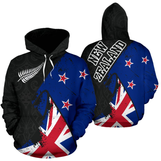 New Zealand Special Grunge Flag Pullover Hoodie A02-Apparel-Khanh Arts-Hoodie-S-Vibe Cosy™