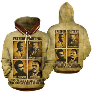 African Hoodie - Africa Black Civil Leaders-ALL OVER PRINT HOODIES-HPArt-Men-S-Black-Vibe Cosy™