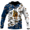 Blue dinosaurs 3d hoodie shirt for men and women HG92603