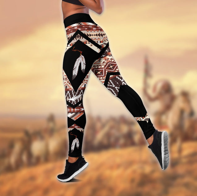 Native American 3D All Over Printed Legging + Hollow Tank