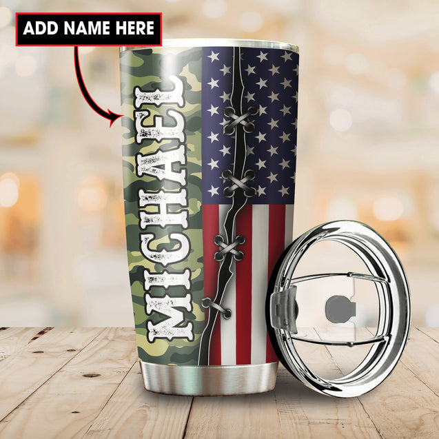 Customize Name United States Army Tumbler