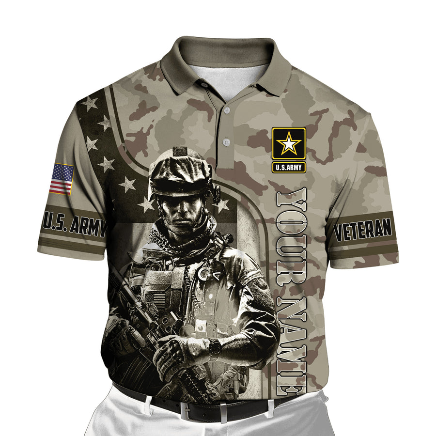 Customized Name US Army 3D All Over Printed Unisex Shirts