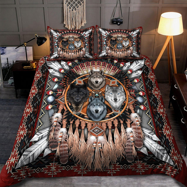 Wolf Native American 3D All Over Printed Bedding Set