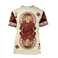 Lion Queen Poker 3D All Over Printed shirt for Women