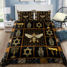 Bee And Jewish Symbols All Over Printed Bedding Set MEI