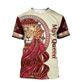 May Lion Queen Poker 3D All Over Printed shirt for Women