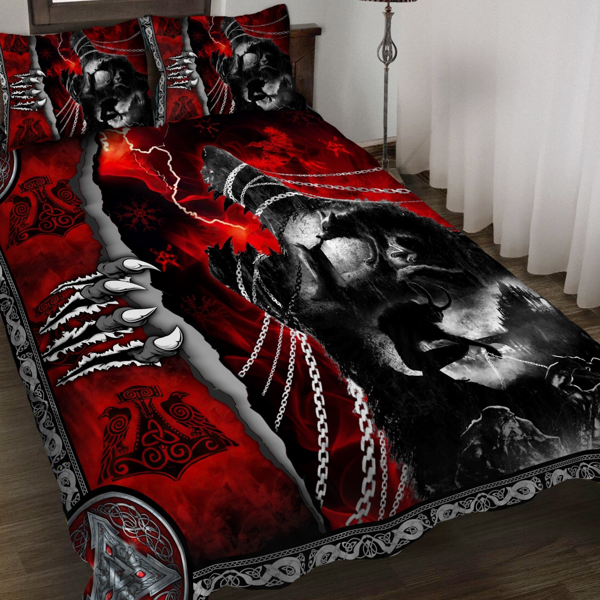 Wolf Viking 3D All Over Printed Bedding Set