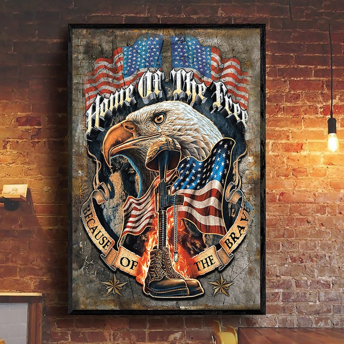 US Army Veteran Poster Vertical 3D Printed