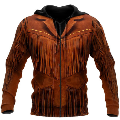 Native Cowboy Jacket No23 Cosplay 3D Over Printed Unisex Deluxe Hoodie ML