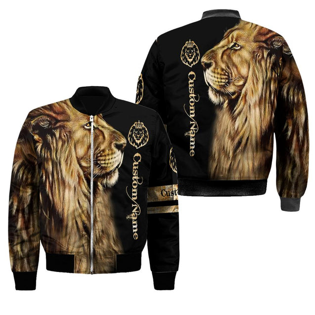 Custom Name King Lion 3D All Over Printed Unisex Shirts