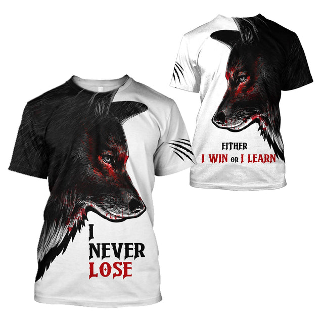 Wolf - October Guy Never Lose  3D All Over Printed Unisex Shirts