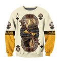 3D Yellow Ace Spade Lion King Poker All Over Printed  Unisex Shirts