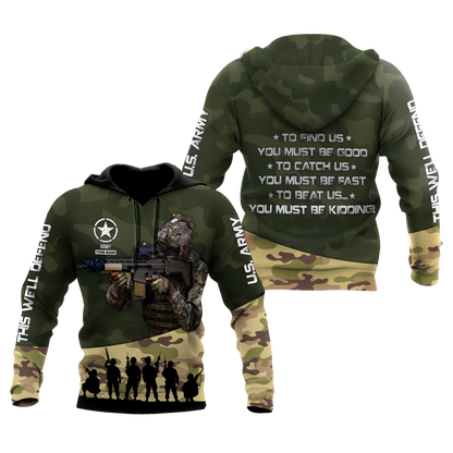 US Army US Army Veteran 3D All Over Printed Shirts For Men and Women