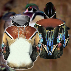 Wood Duck Cover 3D All Over Printed Shirts-Apparel-HP Arts-Hoodie-S-Vibe Cosy™