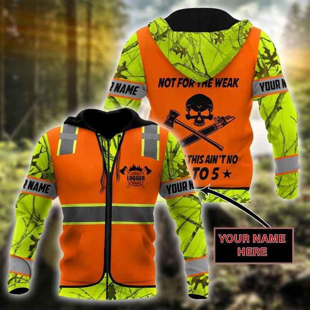 3D Chainsaw Logger Custom Name Unisex Shirts AM102055