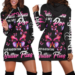 3D All Over Amazing Butterflies Hoodie Dress Blanket-Apparel-Khanh Arts-Hoodie Dress-S-Vibe Cosy™