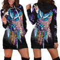 3D All Over Amazing Butterfly Hoodie Dress Blanket-Apparel-TA-Hoodie Dress-S-Vibe Cosy™