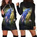 3D All Over Macaw Parrot Hoodie Dress-Apparel-PHL-Hoodie Dress-S-Vibe Cosy™