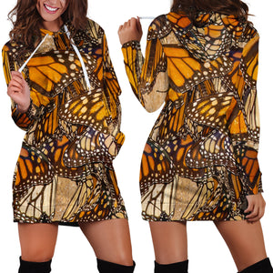 3D All Over Yellow Butterflies Hoodie Dress Leggings Blanket NNK-Apparel-NNK-Hoodie Dress-S-Vibe Cosy™