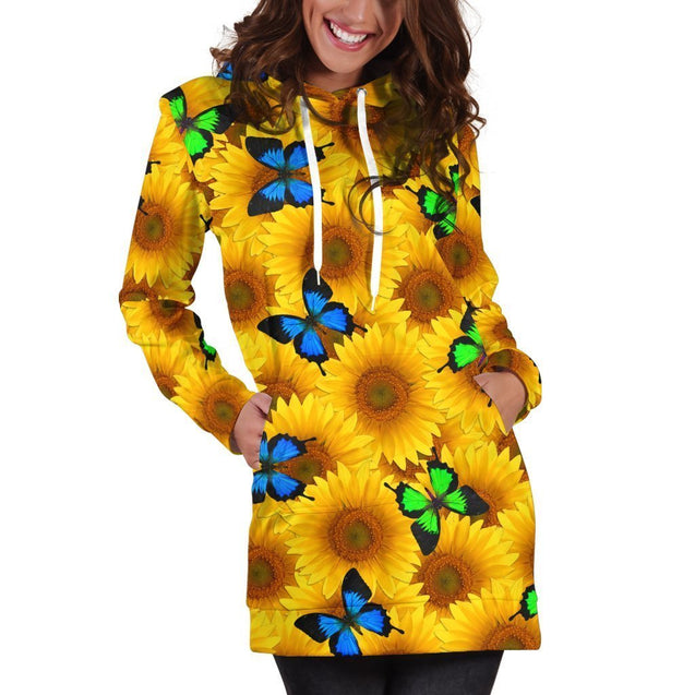 3D All Over Printing Butterfly Garden And Sunflowers Legging-Apparel-Phaethon-Hoodie Dress-S-Vibe Cosy™