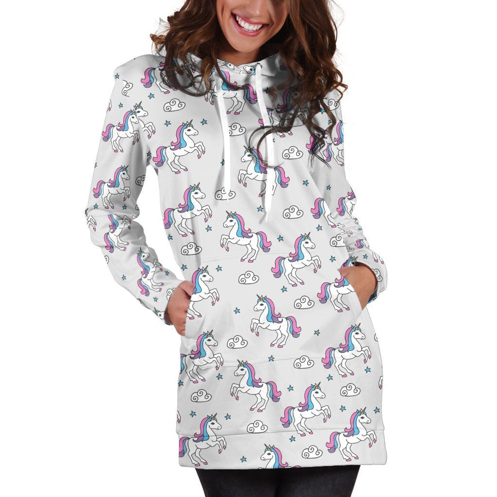 3D All Over Cute Unicorn And Rainbow Legging-Apparel-Phaethon-Hoodie Dress-S-Vibe Cosy™