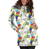 All Over Printing Beautiful Scarlet Macaw Hoodie Dress-Apparel-Phaethon-Hoodie Dress-S-Vibe Cosy™