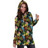 All Over Printing Parrot Hoodie Dress-Apparel-Phaethon-Hoodie Dress-S-Vibe Cosy™