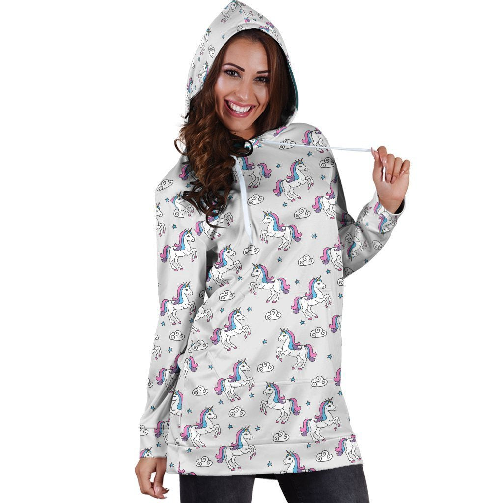 3D All Over Cute Unicorn And Rainbow Legging-Apparel-Phaethon-Hoodie Dress-S-Vibe Cosy™