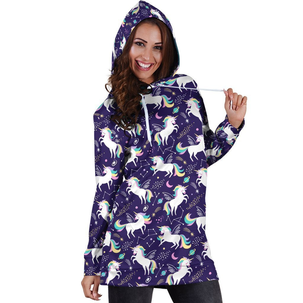 3D All Over Bumble Unicorn Hoodie Dress-Apparel-Phaethon-Hoodie Dress-S-Vibe Cosy™