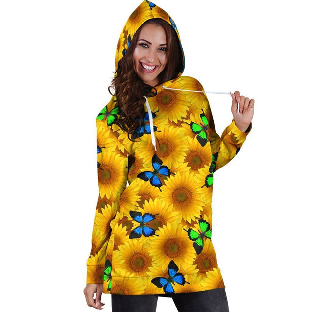 3D All Over Printing Butterfly Garden And Sunflowers Legging-Apparel-Phaethon-Hoodie Dress-S-Vibe Cosy™