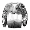 Wolf and tiger 3d hoodie shirt for men and women AM102034