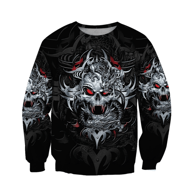 Amazing Skull All Over Printed Hoodie For Men And Women MEI