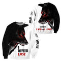 Wolf - I Never Lose 3D All Over Printed Unisex Shirts