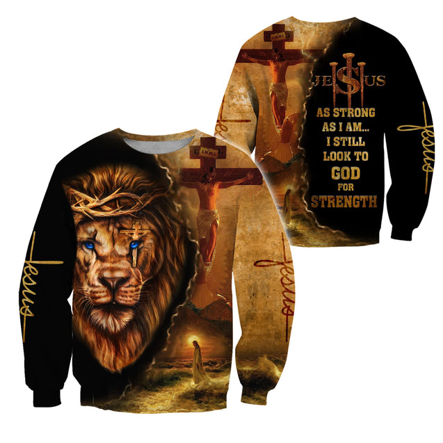 Jesus and Lion 3D All Over Printed Unisex Shirts