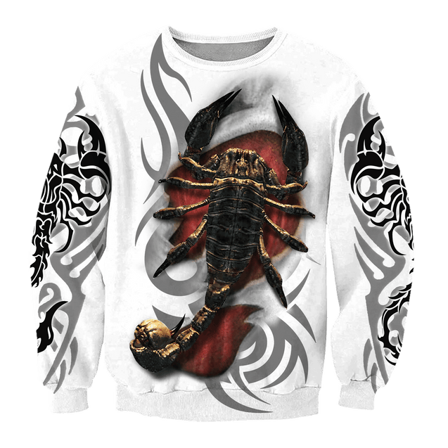 Scorpio Tribal Tattoo 3D All Over Printed Shirt for Men and Women