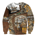 I shoot the Deer you buy the Beer  3D All Over Print Hoodie AM092054