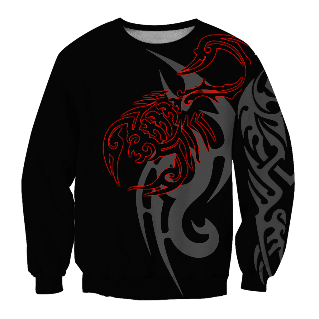 Scorpio Tattoo 3D All Over Printed Shirt for Men and Women