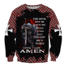 Knight templar 3D all over printed shirt and short for men and women