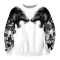 Tattoo wolf 3D hoodie shirt for men and women AM102014S