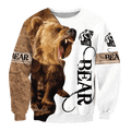 All Over Printed Bear Hoodie MEI09262002-MEI