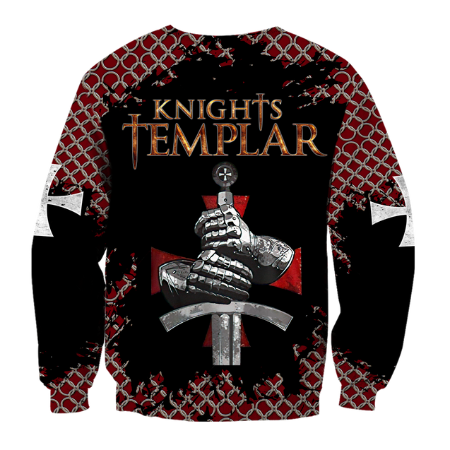 Knight templar 3D all over printed shirt and short for men and women