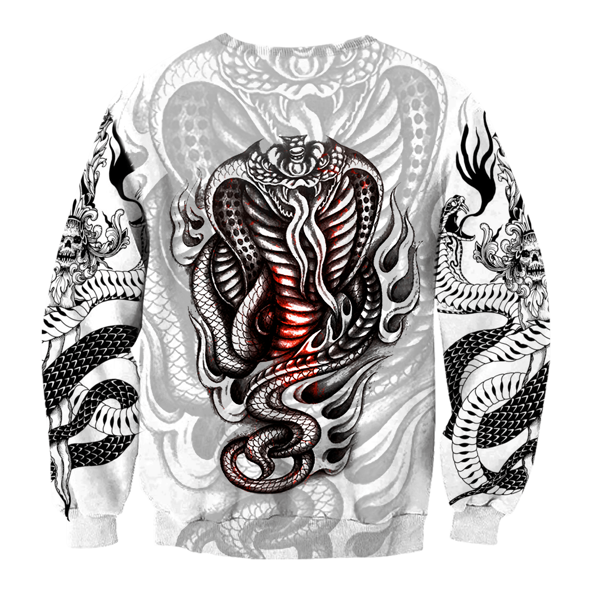 King Cobra Tattoo 3D All Over Printed Shirt for Men and Women