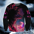Purple Wolf 3D All Over Printed Hoodie Shirt by SUN AM290501-Apparel-SUN-Hoodie-S-Vibe Cosy™