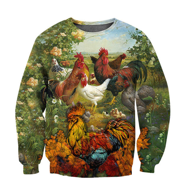 Rooster 3D All Over Printed Shirts for Men and Women AM030105-Apparel-TT-Sweatshirts-S-Vibe Cosy™