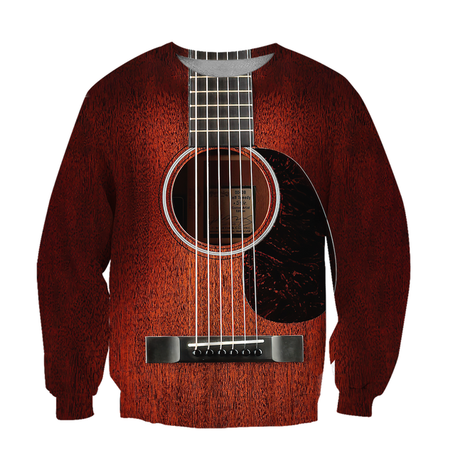 Wood Guitar 3D All Over Printes-Apparel-HP Arts-Sweatshirt-S-Vibe Cosy™