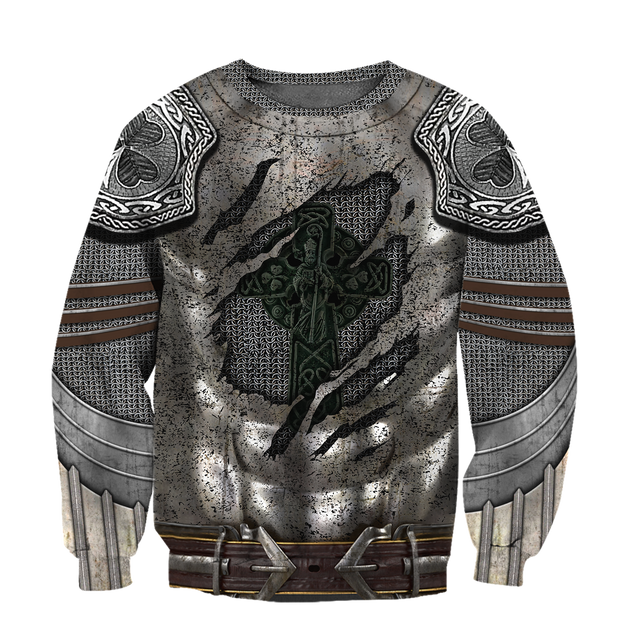 Irish Armor Knight Warrior Chainmail 3D All Over Printed Shirts For Men and Women AM050302-Apparel-TT-Sweatshirts-S-Vibe Cosy™