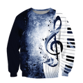 Music Notes Lady Loose 3D All Over Printes-Apparel-HP Arts-Sweatshirt-S-Vibe Cosy™