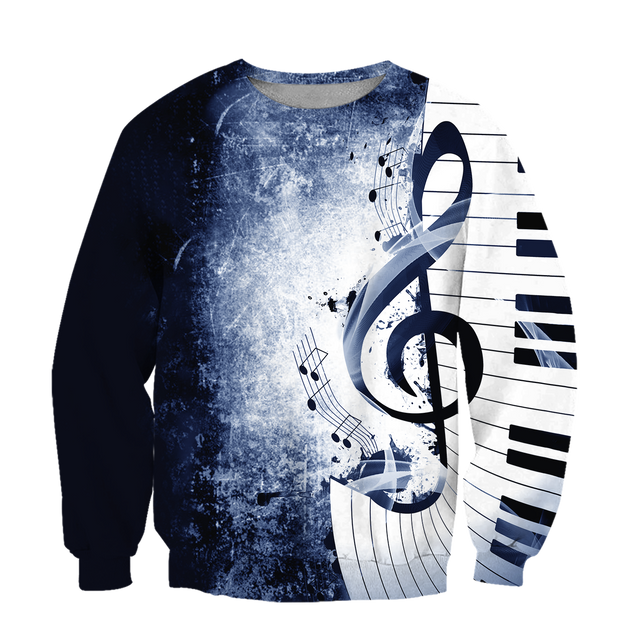 Music Notes Lady Loose 3D All Over Printes-Apparel-HP Arts-Sweatshirt-S-Vibe Cosy™